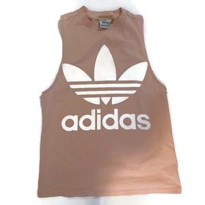 Adidas Original Light Pink logo trefoil tank